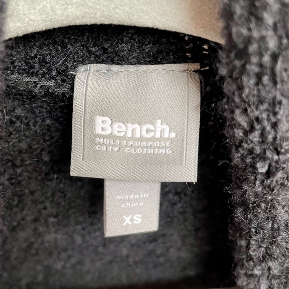 Bench Asymmetric Cardigan Black Boucle Long Line Size XS - Picture 8 of 13